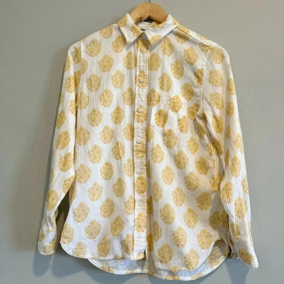 J. Crew Tops - J.Crew Classic Button Up Shirt Long Sleeve Floral Classic Office Casual Career 2